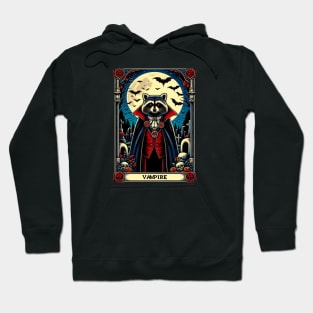 Elegant Raccoon Dracula - Hauntingly Stylish Apparel Hoodie